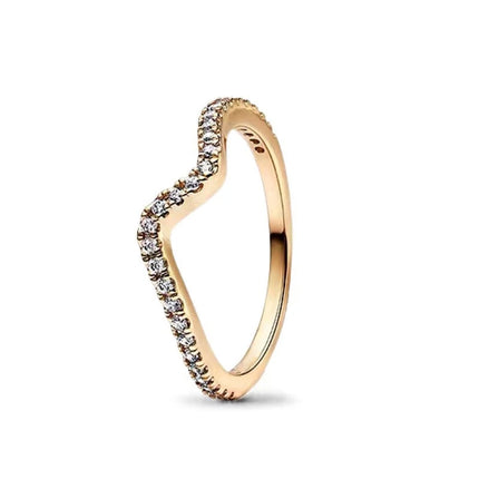 18K Gold Plated 925 Sterling Silver Flowers And Leaves Disc-shaped Ring 6 7 8 9 Rings Wedding Fashion Fine Luxury Jewelry Women