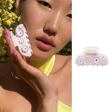 Cute Cherry Hair Clips for Women Girls Rhinestone Fruits Floral Bow Butterfly Acetate Hair Claws Shark Clip Hair Accessories
