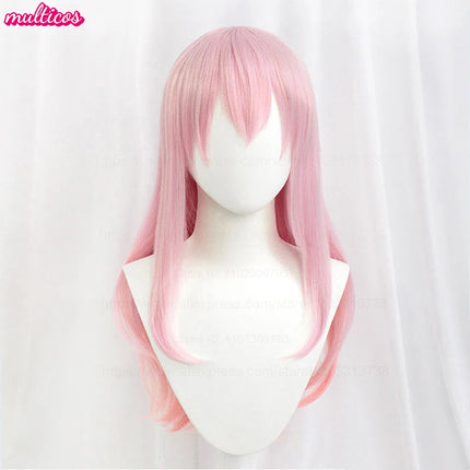 High Quality Super Sonico Supersonico Cosplay Wig 60cm Long Pink Ombre Heat Resistant Synthetic Hair Anime Wigs + Wig Cap