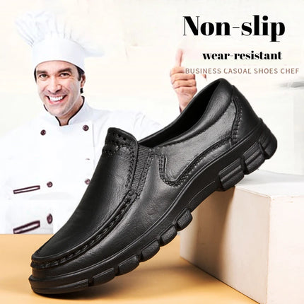 Hotel Kitchen Non-slip Oil-resistant Chef's Shoes Casual Flat Work Safe Men's Shoes Breathable Comfortable Slip on Plus Size 48