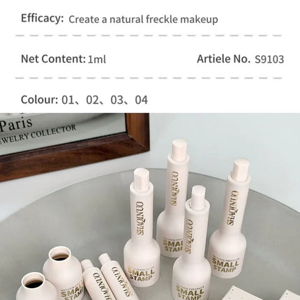 Liquid Air Cushion Freckle Stamp Pen SHAQINUO Five-point Head Freckle Natural Simulation Fake Dot Spot Pen Waterproof Lasting