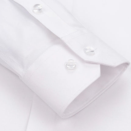 5XL Modal Polyester Fiber White Shirt Men's Long-Sleeved Casual Business Shirt Plus Size Big and Tall Easy Care