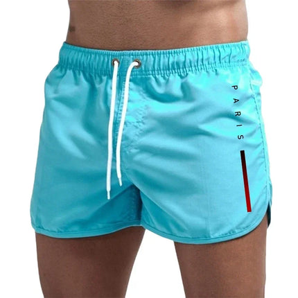 New men's quick drying beach shorts, fitness shorts, summer swimsuits, casual sports, men's swim board, beach trend