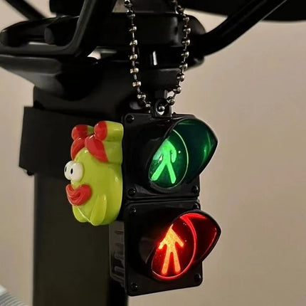 1/2Pcs Simulation Electronic Traffic Light Keychain Pendant Mini Pedestrian Light LED Light-emitting Toy Kids Cognitive Toy Gift