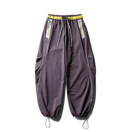 Men Women Splice Fashion Outdoor Loose Casual Lightweight Quick Dry Sports Cargo Baggy Pants Track Trouser Jogger Sweatpants
