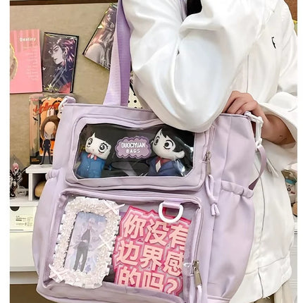 New Y2K Sweet Girl's Ulzzang Ita Bag Large-capacity Crossbody Bag Japanese Comic Exhibition Single Shoulder Bag with Insert