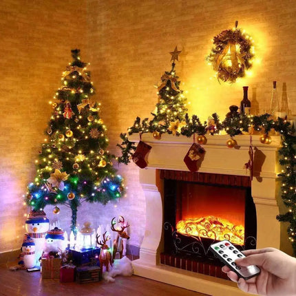 Christmas Party Wedding Decoration Remote Control Waterproof Battery Operated Fairy Lights 5/10/20/30 Meter Copper Wire String