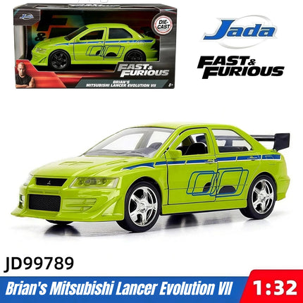 Jada Toys 1:32 Fast&Furious Alloy Car,Mitsubishi Lancer TOYATO Super Nissan Skyline GTR Jetta RX-7 Collection Gift Toys for Kids