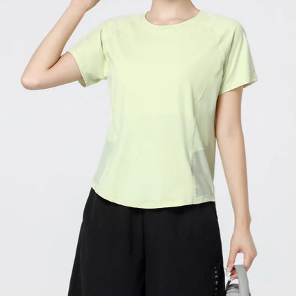 PHIGEER quick dry sport tops for women with short sleeve breathable running shirt lightweight athletic tee for hiking yoga gym