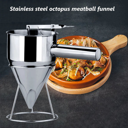 Stainless Steel Kitchen Funnel Environmentally Octopus Ball Funnel Practical Gadgets Heat-resistance for Family Restaurant Hotel