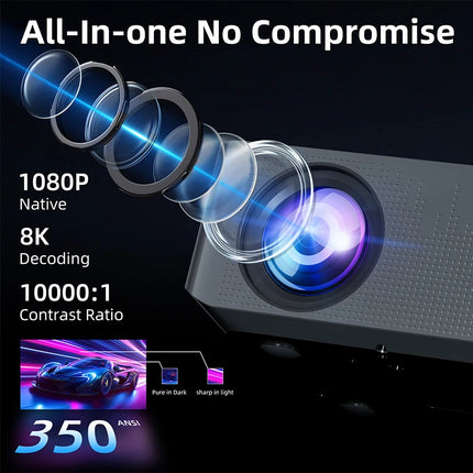 XNANO X1 PRO Native 1080P Projector 300ANSI Android 9.0 Dual WiFi BT5.0 HDR10+ Home Cinema Beamer Support 8K Decoding