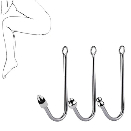 BDSM Erotic Sexy Anal Hook Adult Games Stainless Steel Sex Toys Prostate Massager Anus Dilator Chastity Device for Men and Women