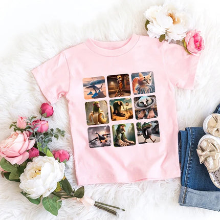 90s Youngsters Unisex Italian Brainrot T-Shirt Kids Children Print Clothes Round Neck Basic Boys Girls Tops  Casual Shirts Gift
