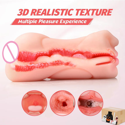 3 IN 1 Male Masturbation Adult Sex Pocket Pussy Sex Toys for Men with Realistic Vagina 18 Masturbator Cup Sex Doll Tooys for Men