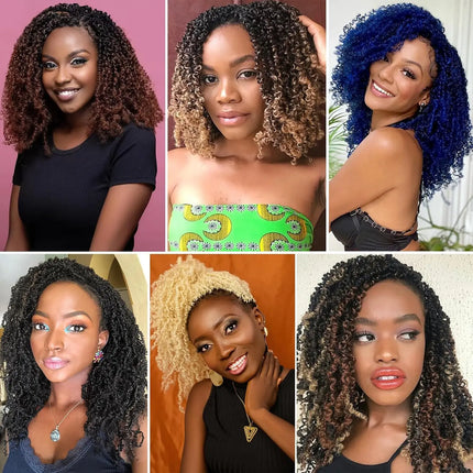 Pre-looped Mini Twist Crochet Hair Bohemian Spring Twists Hair Senegalese Twist Crochet Hair with Curls Synthetic Hair