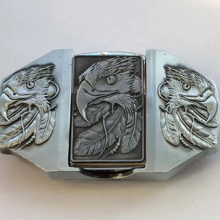 Creative Men's Belt Lighter Metal Belt Buckle Small Tool Cigarette Accessories Personalized Fashion Smoking Gift