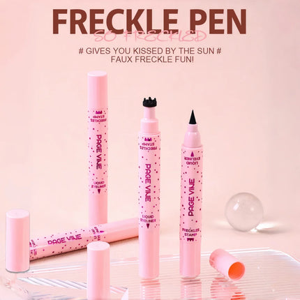 Makeup PAGE VINE Natural freckle Pen Double Head Eyeliner Long-lasting and easy to apply makeup freckle Eyeliner pen