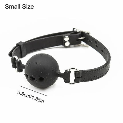 New All Silicone Mouth Gag Breathable Ball Gag Adjustable Belt Mouth Sex Toys for Adult SM Games Sexy Shop Erotic Accessories