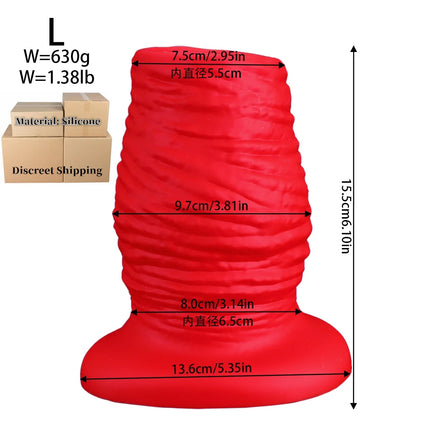 Butt Plug Huge Hollow Anal Plug Silicone Butt Plug Anal Speculum Ass Plug Anus Enema Flushing Sex Toys For Women Men Ass Dilator
