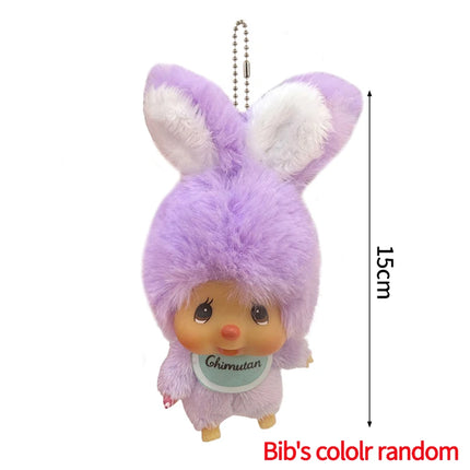 Monchhichi Plush Keychain Bag Hanging Accessories Kawaii Keychains Monkiki Doll Hanging Pendants Collection Birthday Gift モンチッチ