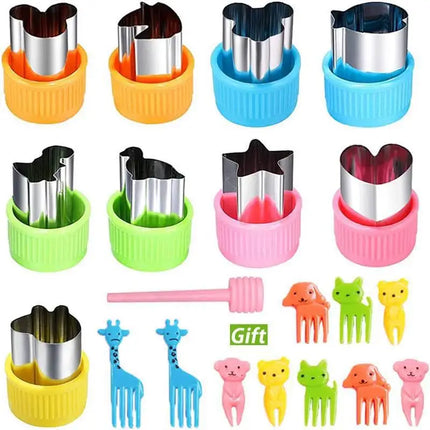 Sandwich Cutters Set for Children Food Cookies Bread Mold Maker Fruit and Vegetable Shapes Cutting Mould Baking Tools for Kids