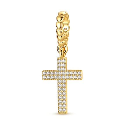 Gold Color Charms 925 Sterling Silver Original Golden Safety Chain Round Spacer Clip Charm DIY Jewelry For Women Bracelet Gift