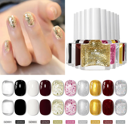 10pcs/set 15ml Water-Based Nail Polish Long Lasting Quick Drying No Need of Lamp to Cure Nail Supplies Vernis for Nails Manicure