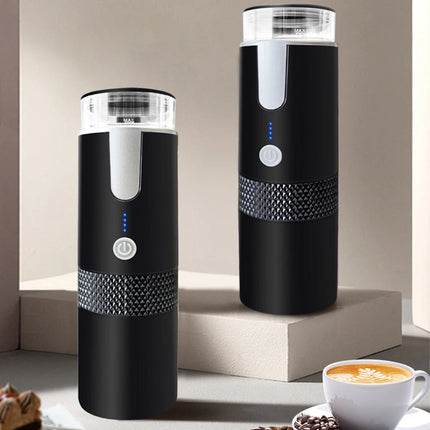 170ML Capsule Coffee Machine Wireless Automatic Coffee Machine Compatible with Capsule & Ground Coffee for Camping Travel Hiking