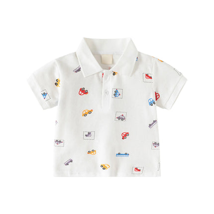 Toddler Boys POLO Shirt Summer Kids Clothes 1 to 2 3 4 5 6 Year Short Sleeve Lapel T Shirts Children School Polos Shirts