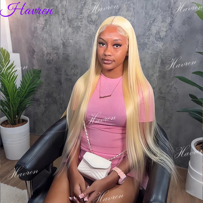 Blonde 613 Lace Frontal Wigs 4x4 Glosure Bone Straight 13X4 Lace Front Wigs 13X6 Human Hair Closure Wigs For Women 200 Density