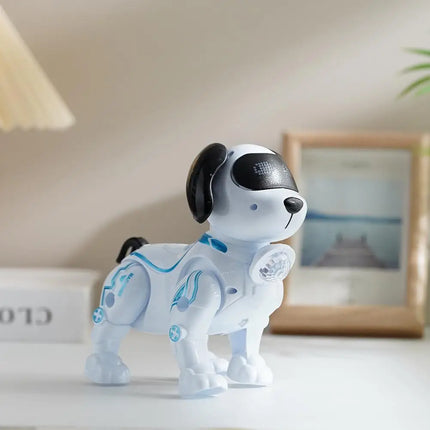 Bestselling Musical Dancing Robot Dog for Street Vending Wholesale Flashlight Walking Electronic Pet Toy, Built-in Melodies