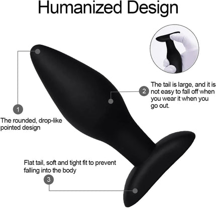 Anal Butt Plug Training Sets 3Pcs Silicone Sex Toys Anal Butt Plugs Trainer Kit Anal Sex Toys for Men Women Couple Beginners