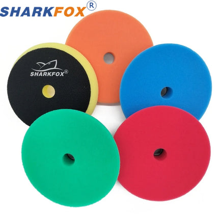 Sharkfox 5"/6"125mm/150mm Car Polishing Germany Sponge Buffing Polisher Pads Smooth Buffer Pad Removes Scratch For Polishing
