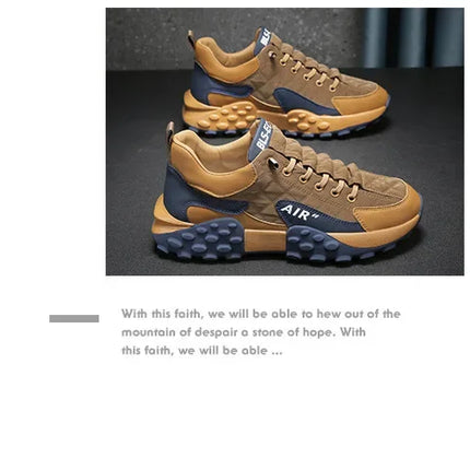 Men's Spring New Sport Shoes Casual Classic Trendy Thick Bottom Leisure Shoes Breathable Microfiber Upgraded Spring Autumn