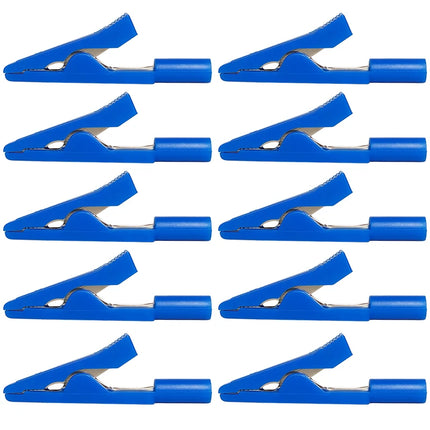 40/10 Pcs Insulated Solderable Alligator Clips with Pure Copper Jaws for Safe Electronics Testing
