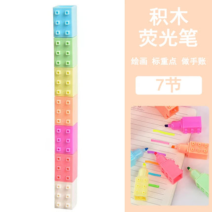 1pcs Creative 5 Color Highlighter Cartoon Cute Shape Highlighter Creative Students Make Hand Account Marker