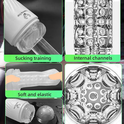 Male Masturbator Cup Soft Blowjob Sucking Anal Vagina Male Masturbator Penis Trainer Penetration Sex Toys Adult Supplies for Men
