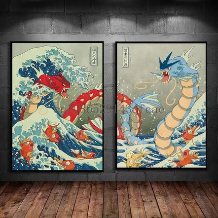 Print on Canvas Pokemon Empoleon Wall Art Home Modern Living Room Friends Gifts Decoration Paintings Decorative Aesthetic Poster
