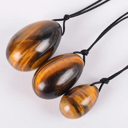 High-quality Natural Tiger Eye Yoni Egg Women Kegel Exercise Ben Wa Ball Jade Egg Wand Vaginal Muscle Tightening Massage Ball