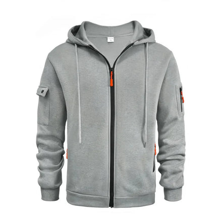 Half Zipper Men's Tactical Hoodies Solid Warm Fleece Military Sweatshirts Multi Pockets Male Hooded Jackets Thick Outdoor Polar