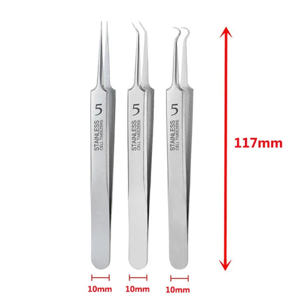 German Ultra-fine No. 5 Cell Pimples Blackhead Clip Tweezers Beauty Salon Special Scraping & Closing Artifact Acne Needle Tool