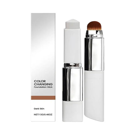 Lightweight Korean Changing Foundation Stick Hydrating Non-Sticky 20H Long-Wear Brightening Built-in Brush for All Skin Types