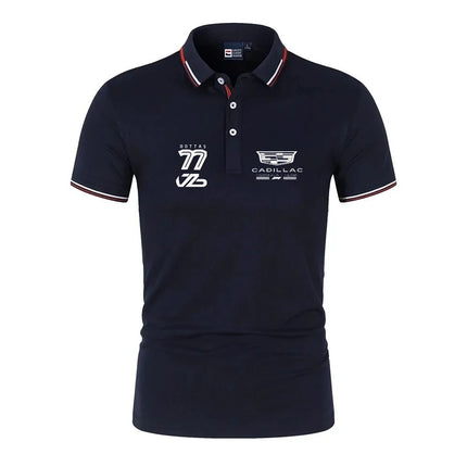 Cadillac Logo Men's Polo, Summer Short-sleeved, Casual Men's Polo T-shirt, New Fashion Men's Top