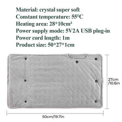 Electric Hand Warmer Portable Ultra-Soft Heating Pad Office/Travel Energy Saving USB Charging Home Graphene Abdomen Warming Pad
