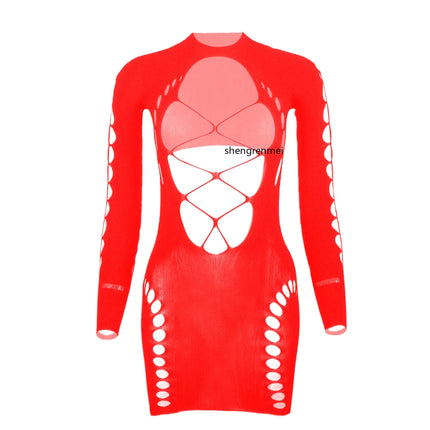 sissy Long Sleeved Dress for Men's Exotic Apparel Guy Nightgown Male Nightdress Plus Size Lingerie Breathable Fetish Babydolls