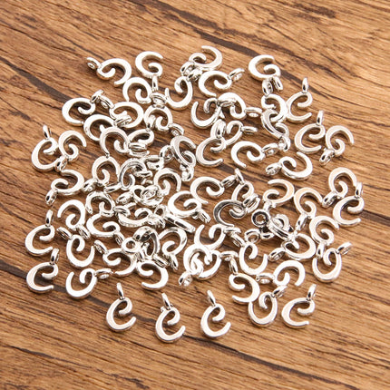 26Pcs Mix Size Picture Color Metal Zinc Alloy English Letter A-Z Charms Fit Jewelry Pendant DIY Necklaces Bracelets Bags Makings