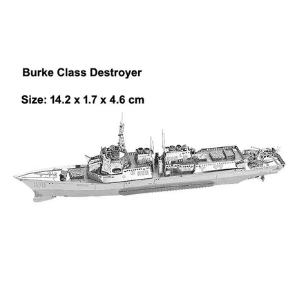 Mini 3D Metal Puzzle for Kids 14+ Manual DIY The Star Ferry Burke Class Destroyer The Bauhinia Assemble Model Education Toys