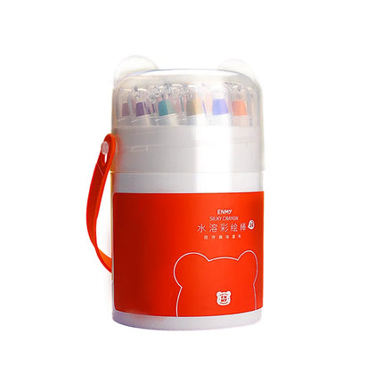 12/24/36/48 Color Children's Crayon Oil Painting Stick Portable Barrel Not Dirty Hands Safe Washable Colorful Stick Art Supplies