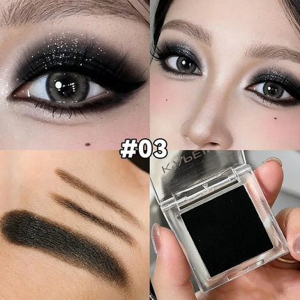 Black White Beige Monochrome Matte Eyeshadow Long-lasting Delicate Waterproof Facial Brighten Repairing Powder Shiny Eyeshadow