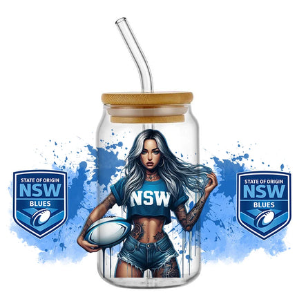 New Design Rugby Girls Series 3D UV DTF Cup Wraps for 16oz Waterproof UV DTF Transfer Sticker Glasses Mug DIY Wrap Sticker
